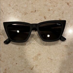 Quay Australia Matte Black Square Sunglasses